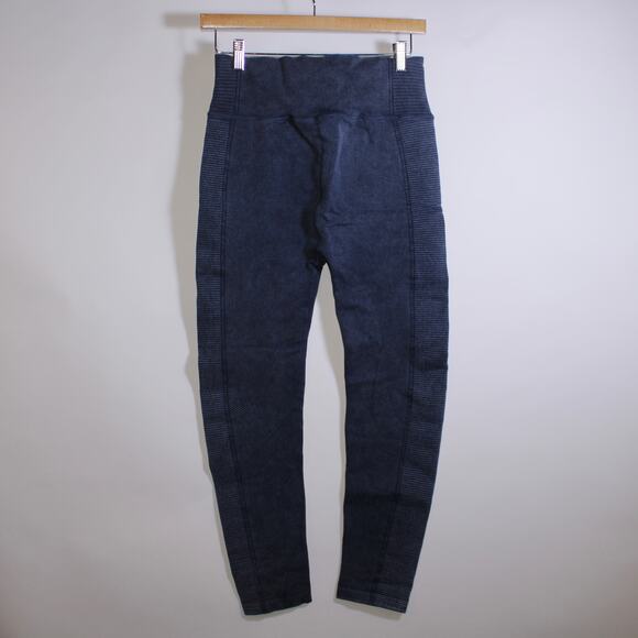 Harmony Balance Blue Ribbed Yoga Leggings Size S - Picture 3 of 4